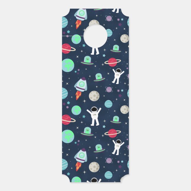Affichette De Porte Illustration du Motif spatial (Devant)