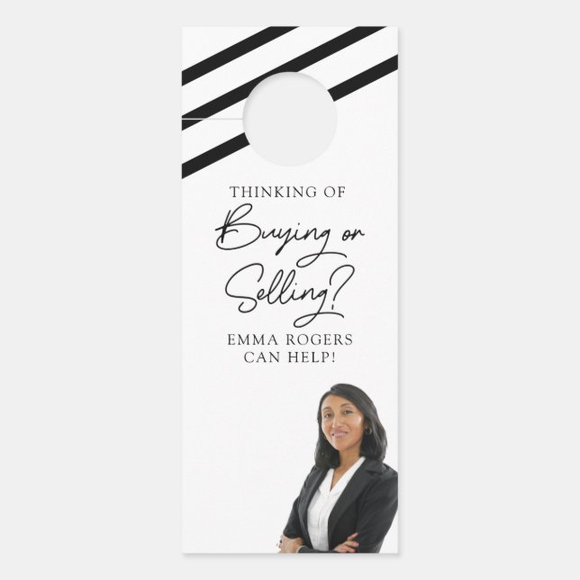 Affichette de porte immobilier (Devant)