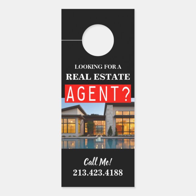 Affichette de porte immobilier (Devant)