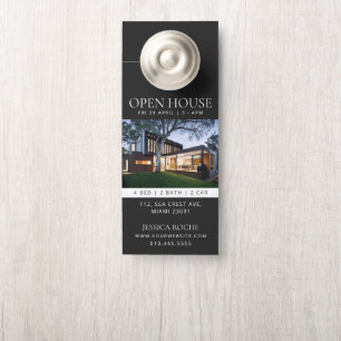 Affichette de porte immobilier de luxe Open Hous