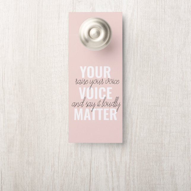 Affichette De Porte Inspirer votre vocabulaire Motivation Citation (Sur le bouton)