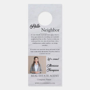 Affichette De Porte Invitation à la Journée Portes Ouvertes Immobilier