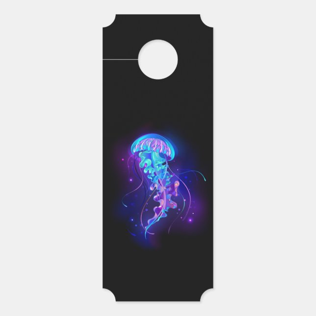 Affichette De Porte Jellyfish éclatante couleur (Devant)
