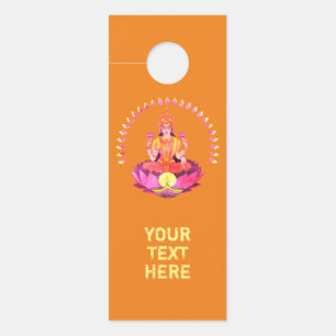Affichette De Porte Joyeux Diwali - Deepalavi déesse Lakshmi 1