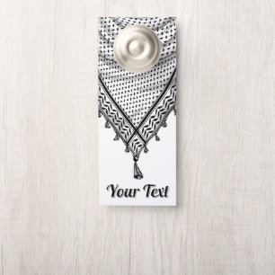 Affichette De Porte Keffiyeh Écharpe palestinienne tissu traditionnel