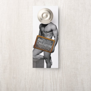 Affichette De Porte La tradition de Thanksgiving de SlipperyJoe's homm