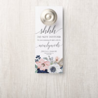 L'Affichette de porte Mariage Fleurit Navy Ne Dist