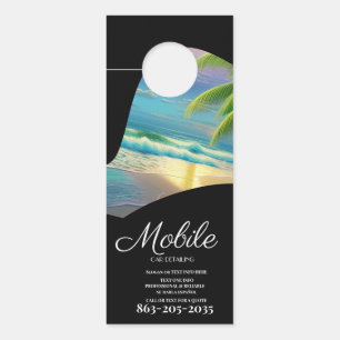 Affichette De Porte Lavage de detailing automobile mobile professionne