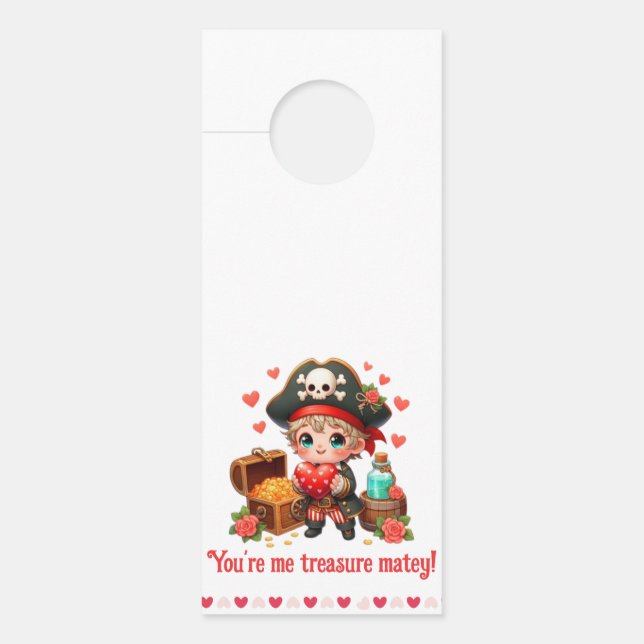 Affichette De Porte Le magnifique pirate de la Saint Valentin (Devant)