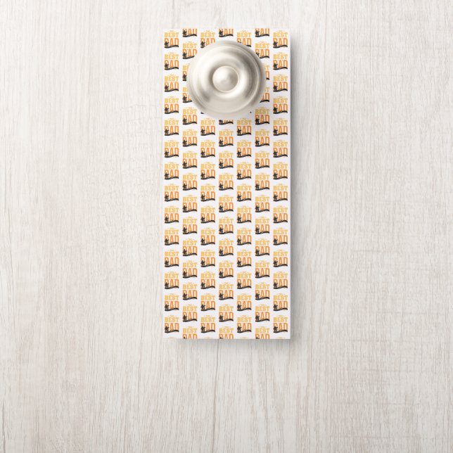Affichette De Porte Le Meilleur Papa du Monde (Sur le bouton)