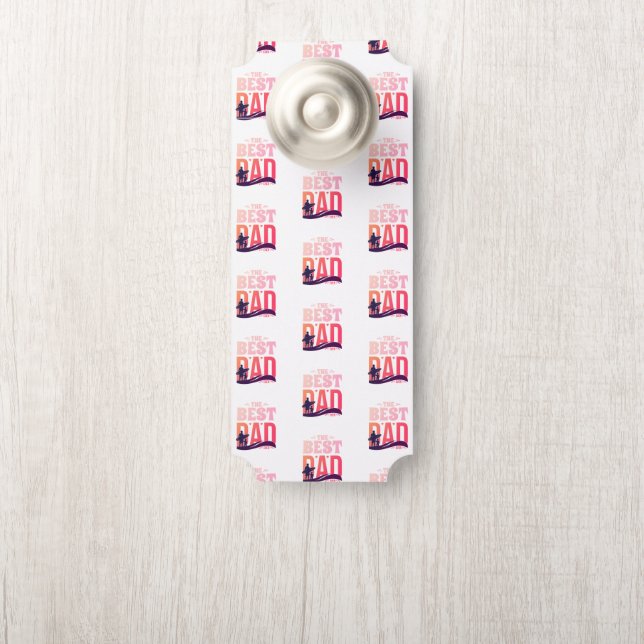 Affichette De Porte Le Meilleur Papa du Monde (Sur le bouton)