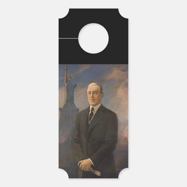 Affichette De Porte Le président américain Woodrow Wilson & la Liberté (Devant)