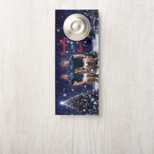 Affichette De Porte Les arbres de Noël lumineux de SlipperyJoe deux mu