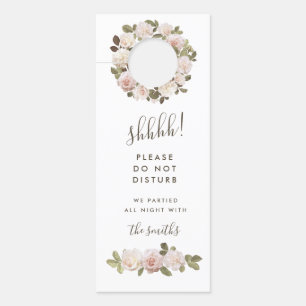 Affichette De Porte Les Roses français vintages ne dérangent pas les A