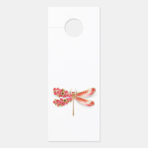 Affichette De Porte libellule de fleurs avec sakura de bijoux