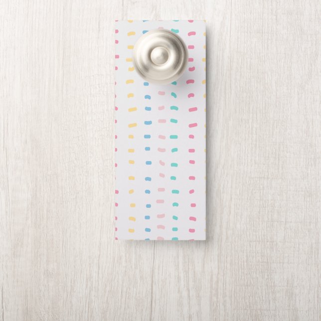 Affichette De Porte lignes de motif (Sur le bouton)