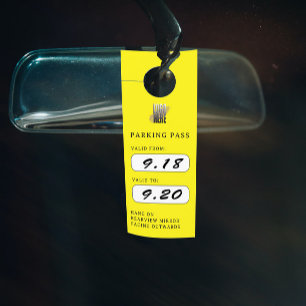 Affichette De Porte Logo d'affaires Carte de stationnement pour les cl