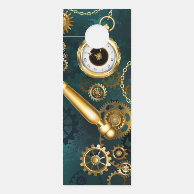 Affichette De Porte Loupe en style Steampunk (Devant)