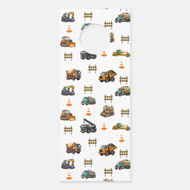 Affichette De Porte Machines de construction (Devant)