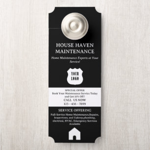 Affichette De Porte Maintenance résidentielle moderne
