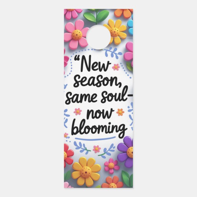 Affichette De Porte Maintenant en fleurs – Printemps Inspirant  (Dos)