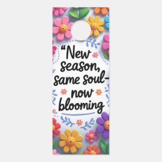 Affichette De Porte Maintenant florissante - Printemps inspirant