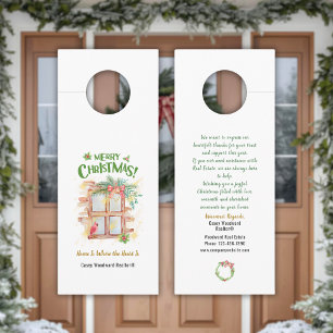 Affichette De Porte Maison de Noël où le coeur est Immobilier
