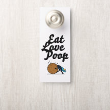 manger amour caca pancarte de toilette