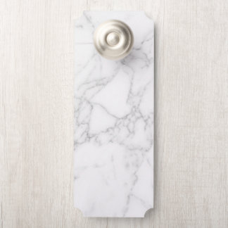 Affichette De Porte Marbre Blanc