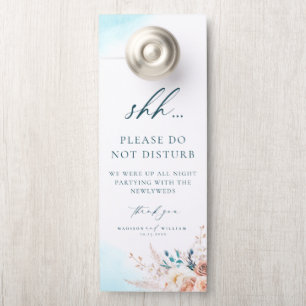 Affichette De Porte Mariage de destination plage