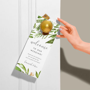 Affichette De Porte Mariage de prairie sauvage Bienvenue/Ne pas dérang