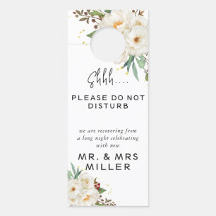 Affichette De Porte Mariage floral de pivoine naturelle ne dérangent p