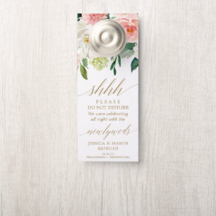 Affichette de porte mariage - Ne pas déranger - Bl