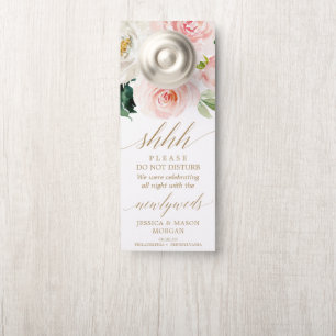 Affichette de porte mariage - Ne pas déranger - Bl