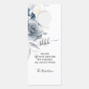 Affichette de porte Mariage Rose aquarelle