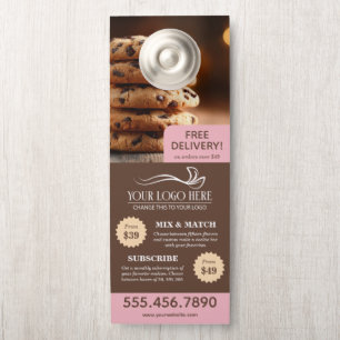 Affichette De Porte Marketing de l'entreprise de boulangerie de biscui