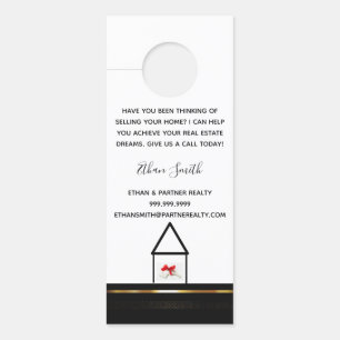 Affichette De Porte Marketing immobilier noir et or Introduction