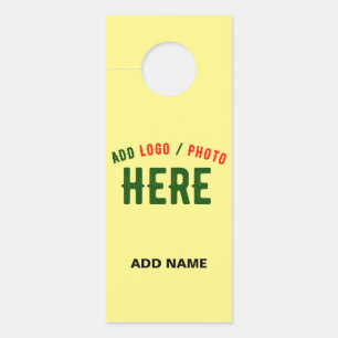 AFFICHETTE DE PORTE MARQUE VÉRIFIÉE MODERNE ET MODERNE PASTEL JAUNE