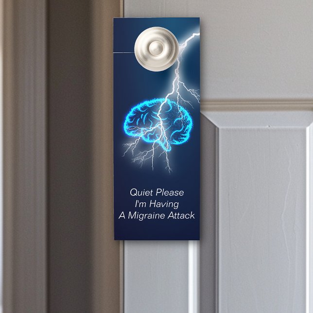 Affichette De Porte Migraine Attaque Quiet S'Il Vous Plaît (Créateur téléchargé)