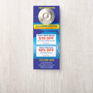 Affichette De Porte Modèle de lavage d'alimentation sous pression