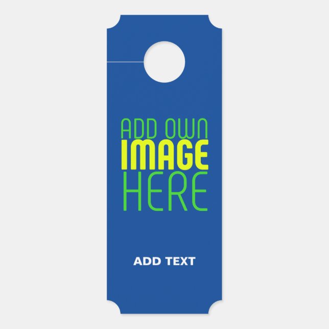 AFFICHETTE DE PORTE MODÈLE DE TEXTE D'IMAGE BLEU MODERNE MODIFIABLE (Devant)