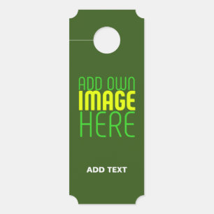 AFFICHETTE DE PORTE MODÈLE TEXTE D'IMAGE VERTE DE FORÊT ÉDITABLE MODER