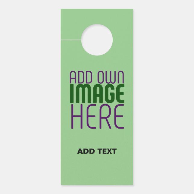 AFFICHETTE DE PORTE MODÈLE TEXTE D'IMAGE VERTE MINT MODERNE (Devant)