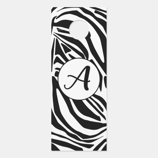 Affichette De Porte Modèle Zebra (Devant)