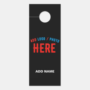 AFFICHETTE DE PORTE MODERNE ET MODERNE PERSONNALISABLE NOIR VÉRIFIÉ