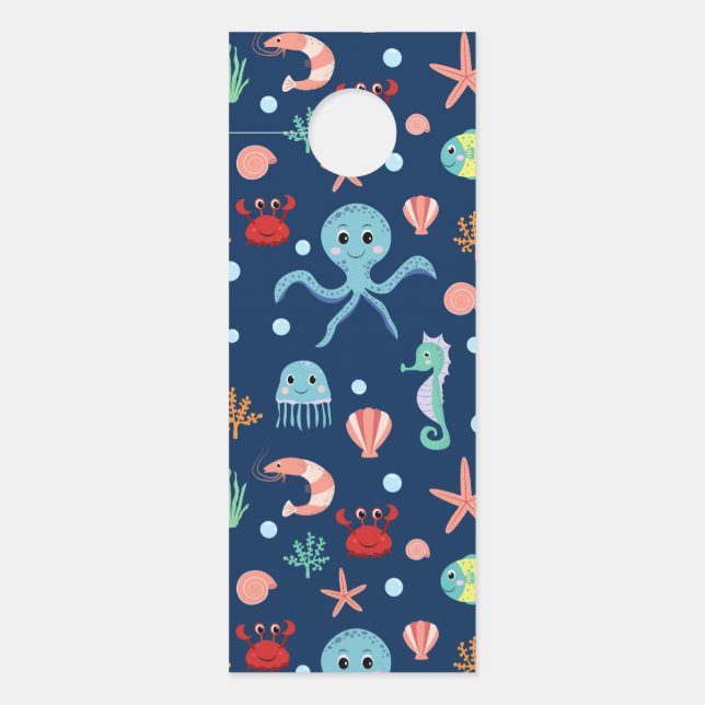 Affichette De Porte Monde marin (Devant)