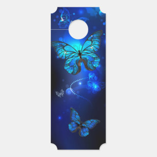 Affichette De Porte Morpho Butterfly in the Dark Background