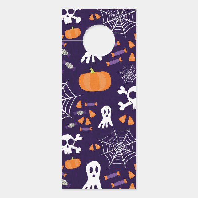 Affichette De Porte Motif amusant d'Halloween (Devant)