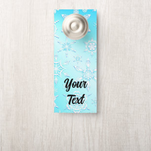 Affichette De Porte Motif Crystal Snowflakes