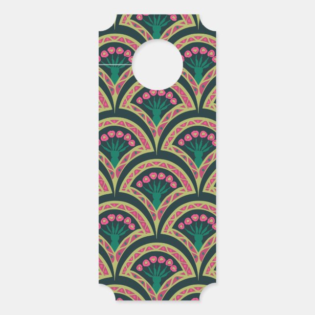 Affichette De Porte motif vert en forme de coque (Devant)